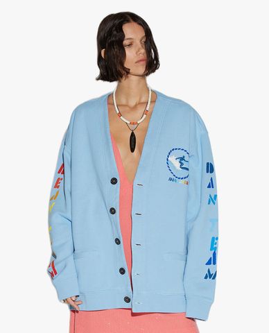  DSQUARED2 - Áo khoác cardigan nữ phom suông phối nút cài hiện đại 