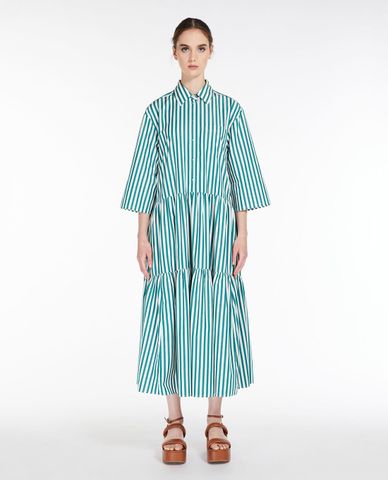  WEEKEND MAX MARA - Đầm xếp tầng midi cổ bẻ tay lỡ Pantone 
