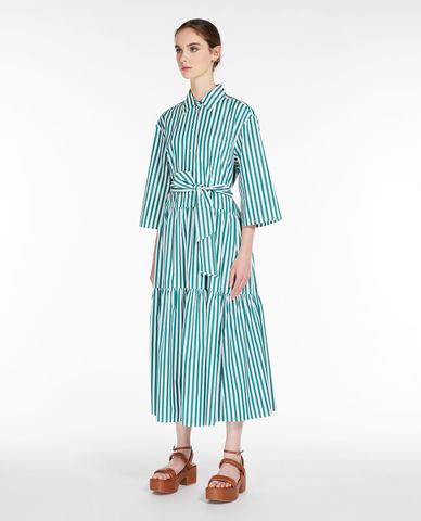  WEEKEND MAX MARA - Đầm xếp tầng midi cổ bẻ tay lỡ Pantone 