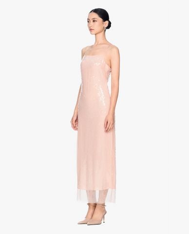  GIGI - Đầm hai dây midi phối voan nữ tính 