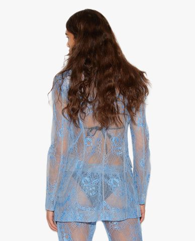  DSQUARED2 - Áo blazer nữ tay dài vải lưới xuyên thấu nữ tính 