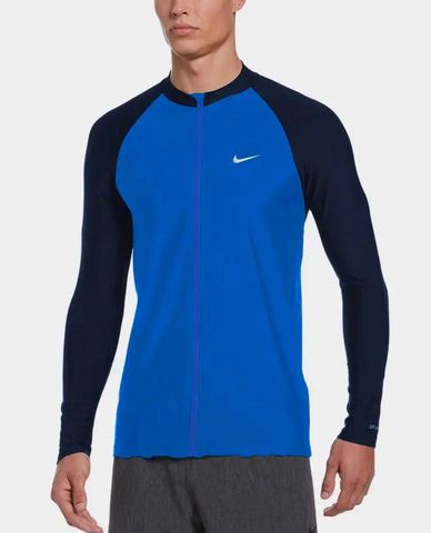  NIKE SWIM - Áo bơi nam cổ tròn tay dài phối khoá zip Hydrogua 