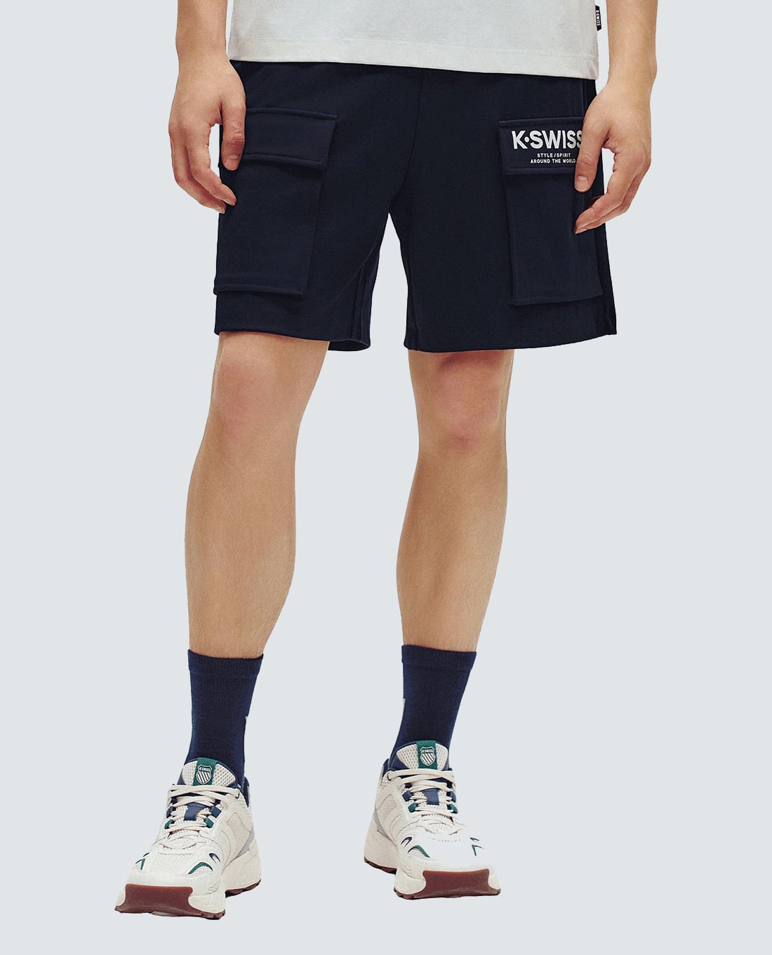 K-SWISS - Quần short tập luyện nam phối túi hộp