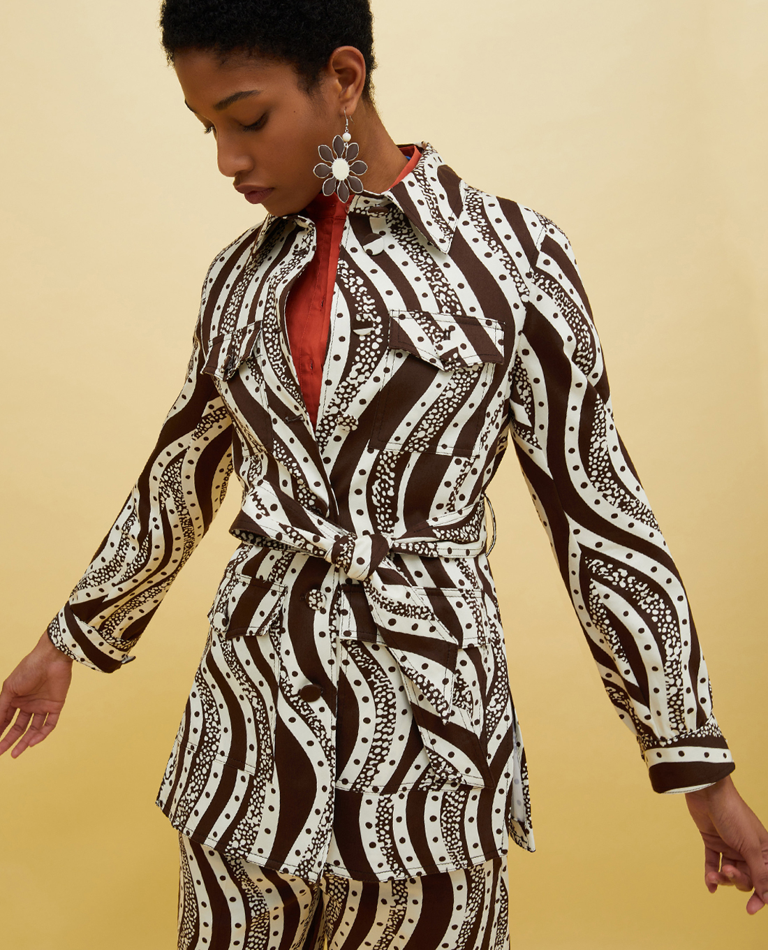 MAX&Co. - Áo khoác nữ phom ôm phối thắt lưng Mopti