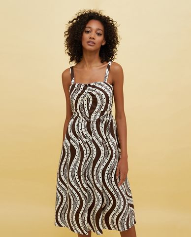  MAX&Co. - Đầm hai dây midi xếp li phom suông Tonka 