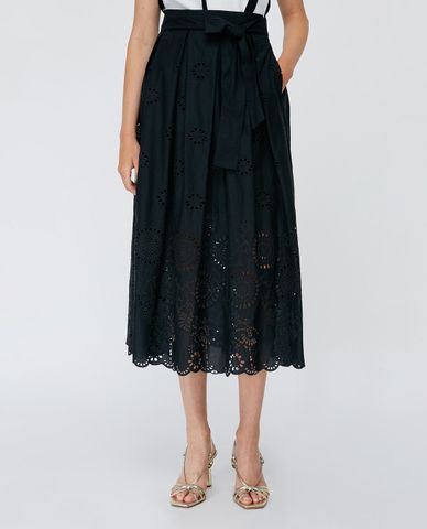  MAX&Co. - Chân váy midi phối thắt lưng St Gallen Embroidered Cotton 