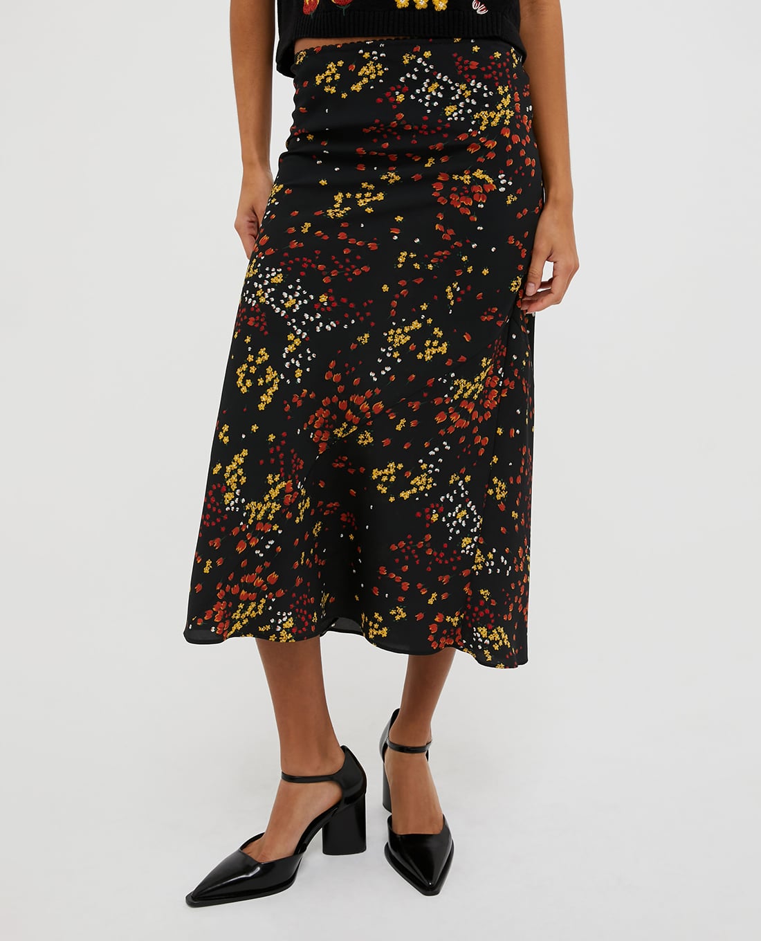 MAX&Co. - Chân váy phom suông midi trẻ trung phối hoa nhí Penna