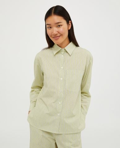  MAX&Co. - Áo sơ mi cổ bẻ tay dài phối túi Velours 