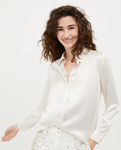  MAX&Co. - Áo sơ mi lụa cổ bẻ tay dài Aiaccio 