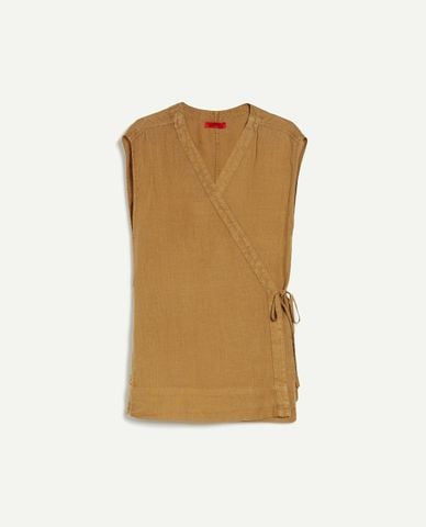  MAX&Co. - Áo kiểu nữ sát nách vạt chéo Flash 