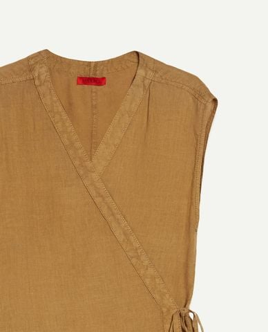  MAX&Co. - Áo kiểu nữ sát nách vạt chéo Flash 