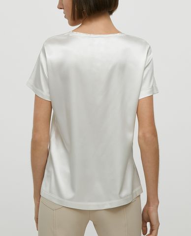  MAX&Co. - Áo kiểu nữ tay ngắn cổ tròn Silk Satin 