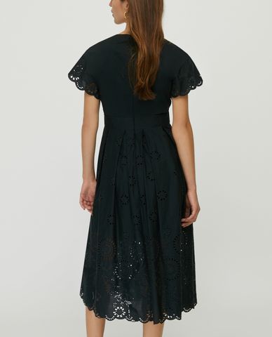  MAX&Co. - Đầm midi cổ V tay ngắn St Gallen Embroidered Cotton 