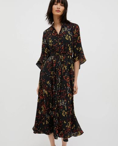  MAX&Co. - Đầm xếp li midi cổ V tay lỡ hoa nhí Esperto 