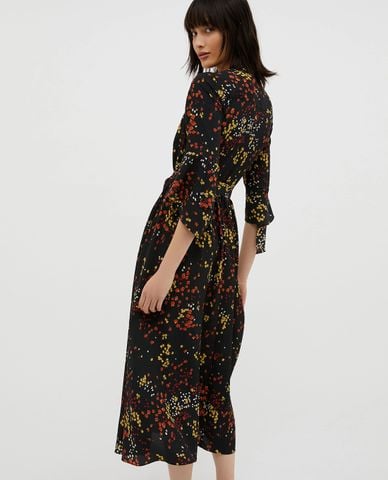  MAX&Co. - Đầm xếp li midi cổ V tay lỡ hoa nhí Esperto 