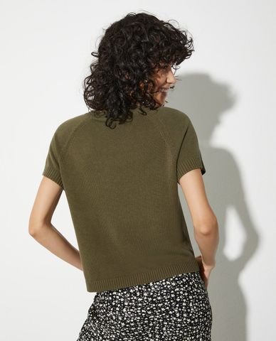  MAX&Co. - Áo dệt kim nữ cổ tròn tay ngắn Dizzy 