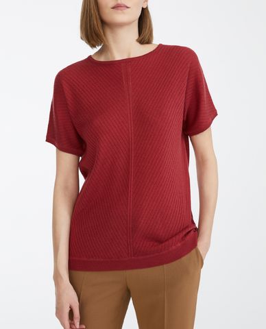  Max Mara - Áo len nữ cổ tròn tay ngắn thời trang 