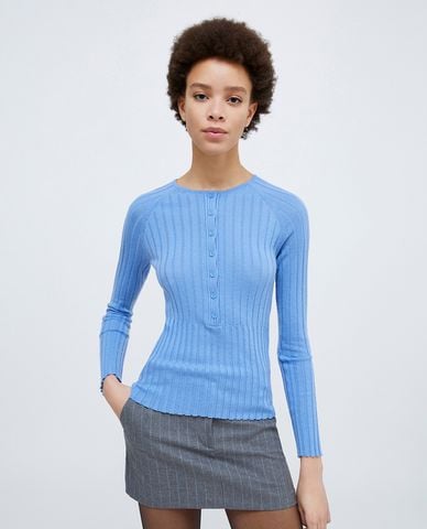  MAX&Co. - Áo dệt kim nữ cổ tròn dài tay Hidalgo 