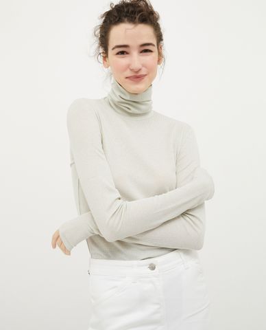  MAX&Co. - Áo dệt kim phom ôm cổ lọ tay dài Bagnante 