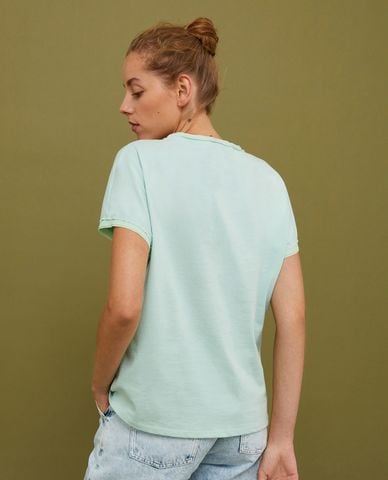  MAX&Co. - Áo thun cổ tròn tay ngắn phối hoạ tiết logo Elham 