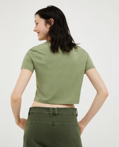  MAX&Co. - Áo croptop nữ cổ tròn tay ngắn Notable 