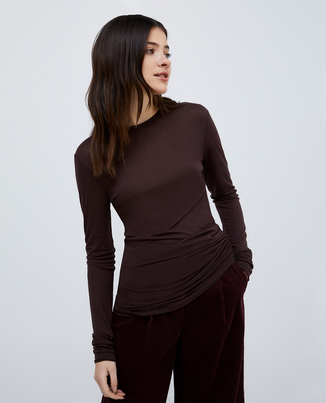 MAX&Co. - Áo thun cổ tròn tay dài hiện đại Orione