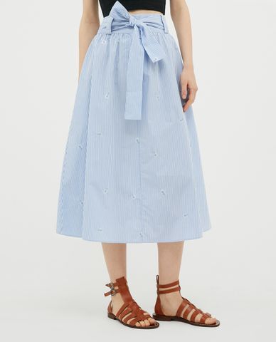  MAX&Co. - Chân váy xếp li midi kẻ sọc Pulsante 