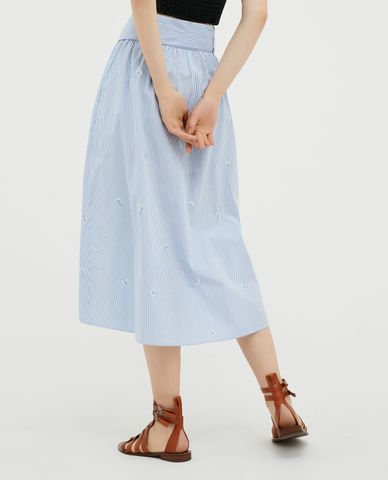  MAX&Co. - Chân váy xếp li midi kẻ sọc Pulsante 