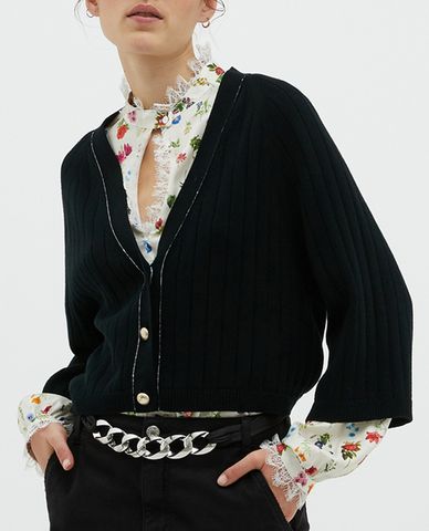  MAX&Co. - Áo khoác cardigan nữ cổ V Cotton And Cashmere 