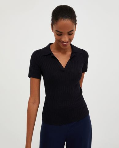  MAX&Co. - Áo polo nữ dệt kim tay ngắn Sigma 