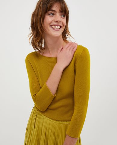  MAX&Co. - Áo dệt kim nữ cổ thuyền tay dài Esile 