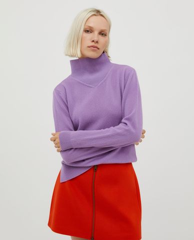  MAX&Co. - Áo dệt kim nữ cổ lọ tay dài Sfera 