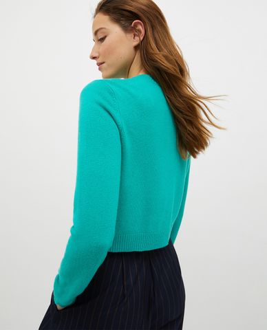  MAX&Co. - Áo dệt kim nữ cổ tròn tay dài Byebye 