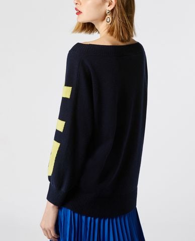  MAX&Co. - Áo sweater nữ cổ rộng lệch vai Contesto 