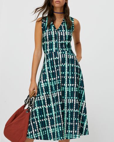  MAX&Co. - Đầm midi sát nách nhấn eo Jersey Twill 