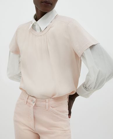  MAX&Co.- Áo thun nữ cổ tròn tay ngắn phom suông thời trang 