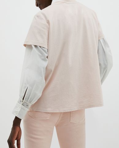  MAX&Co.- Áo thun nữ cổ tròn tay ngắn phom suông thời trang 