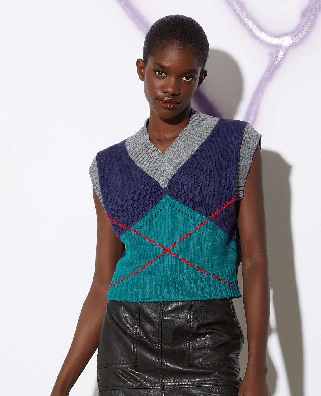 MAX&Co. - Áo khoác gilet nữ phom croptop cổ tròn King