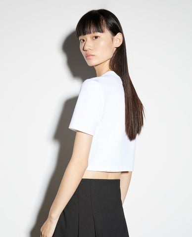  MAX&Co. - Áo croptop nữ cổ tròn tay ngắn Ninety 