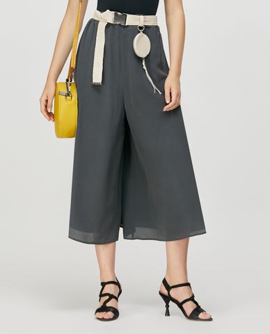  MAX&Co. - Quần culottes nữ lưng thun Pure Silk 