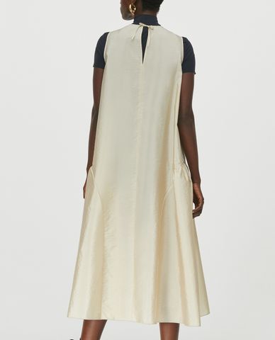  MAX&Co. - Đầm midi cổ tròn sát nách Techno Taffeta 