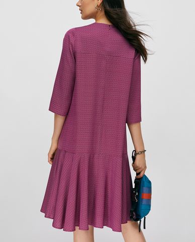  MAX&Co. - Đầm mini cổ tròn tay lỡ Twill Flared 