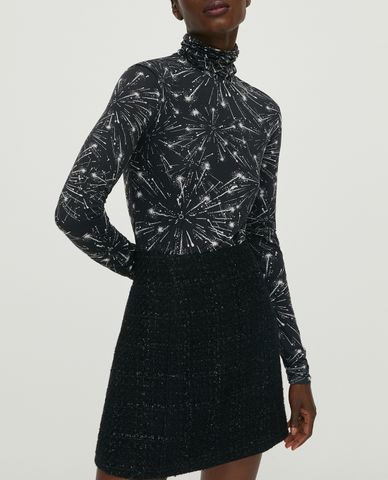  MAX&Co. - Áo thun nữ tay dài cổ lọ họa tiết Stretch Jersey 