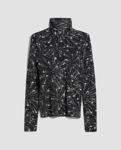  MAX&Co. - Áo thun nữ tay dài cổ lọ họa tiết Stretch Jersey 