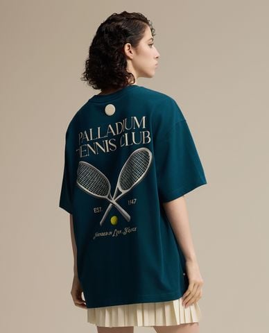  PALLADIUM - Áo thun unisex cổ tròn tay ngắn Tennis Club Logo 