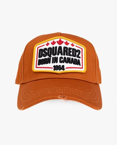  DSQUARED2 - Nón bóng chày nam rách vải thêu logo hiện đại 