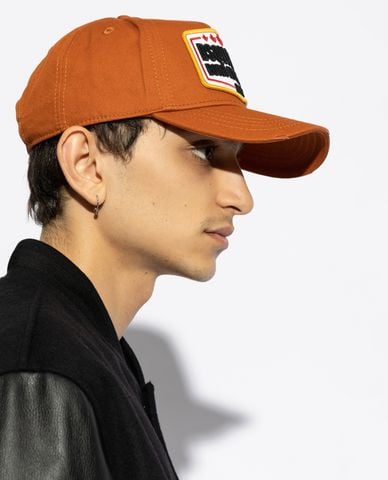 DSQUARED2 - Nón bóng chày nam rách vải thêu logo hiện đại 