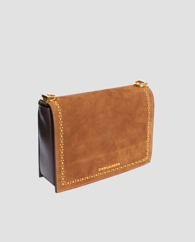  DSQUARED2 - Túi đeo chéo nữ da lộn thời trang 