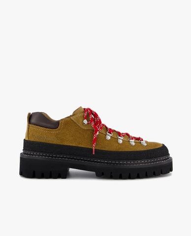  DSQUARED2 - Giày boots nam cổ thấp mũi tròn Hiking 