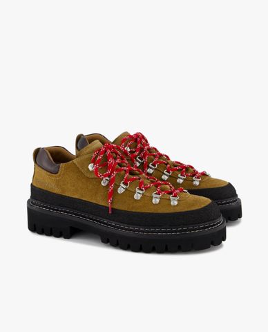  DSQUARED2 - Giày boots nam cổ thấp mũi tròn Hiking 